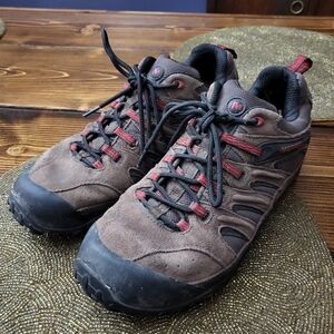 Merrell SZ 11 Leather Hiking Shoes Mens